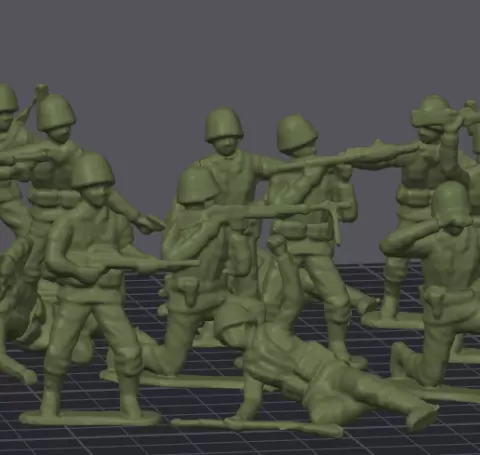 Custom Shamrock Army men poses