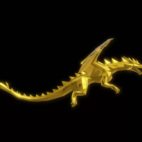 Low Poly Dragon 3D Model