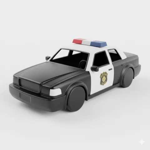 South Park Police Car, car body High Detail STL File