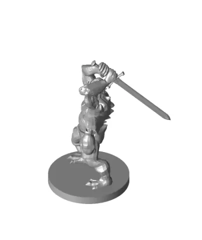 Dragonborn Barbarian with Sword