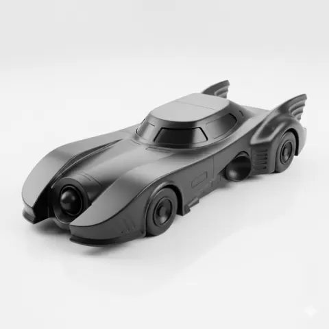 Batmobile (1989 Film Style), car body Diorama - High Detail STL