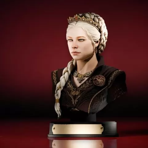Rhaenyra Targaryen Bust STL House of the Dragon Sculpture Collector Model