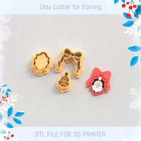 Combo Earring with Santa