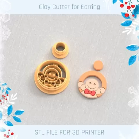 Combo Earring with Gingerbread