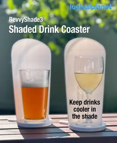 BevvyShade3 - Shaded Drink Coaster