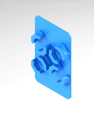 6.25 mm - Quad Snaps (DS Part A) - Medium Command Strip Mount