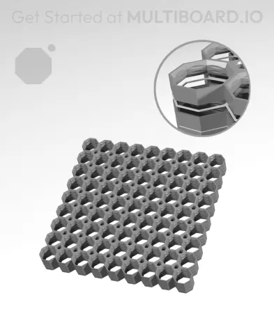 9x9 Multiboard Corner Legacy Tile - x4 Multi-Material Stack