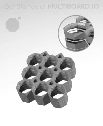 3x3 Multiboard Side Legacy Tile - x4 Multi-Material Stack