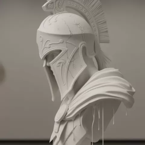 Melting Valor – Surreal Warrior Bust”