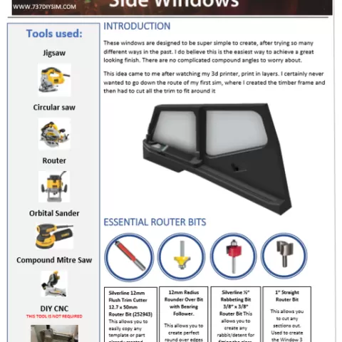 Boeing 737 Sidewall & Window Assembly – Complete Plans & Build Guide
