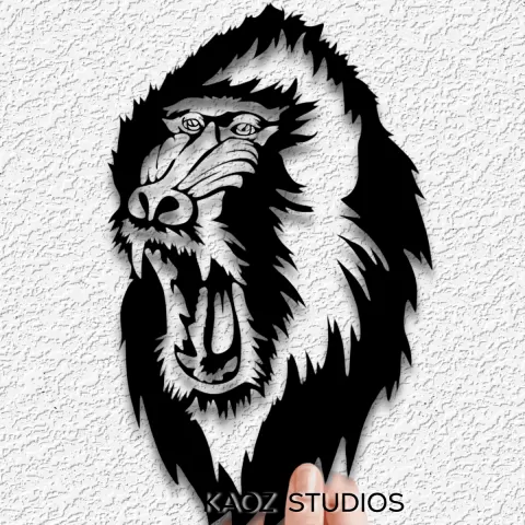 baboon wall art monkey wall decor primate decoration