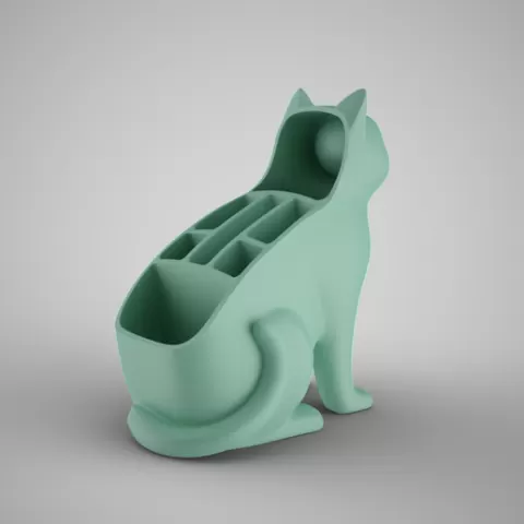 Cat Makeup Holder