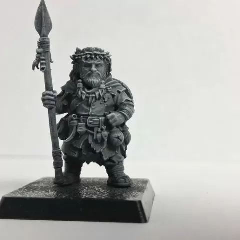 Halfling Druid With Spear RPG Character