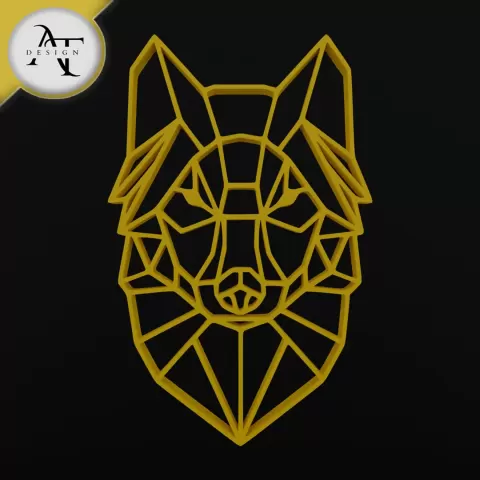 Wolf - Geometric - 2D Wall Art Decor - Apex Trace