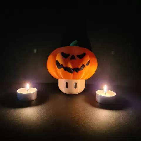 Mario mushroom pumpkin stash container