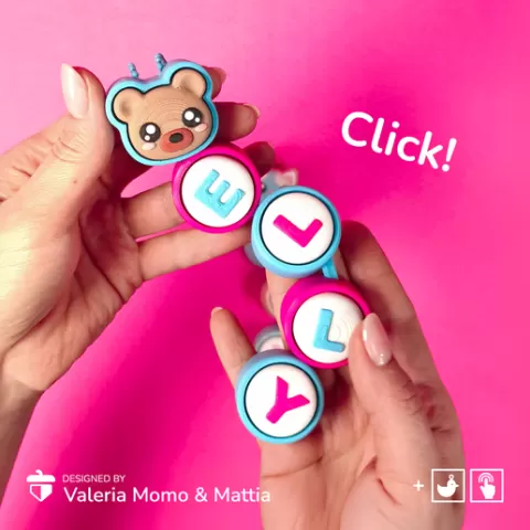 Customizable Alphabet Clicker & Keychain ❤️