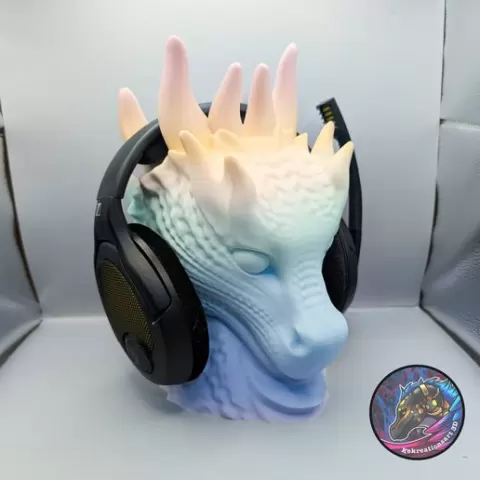 dragon bust headset holder
