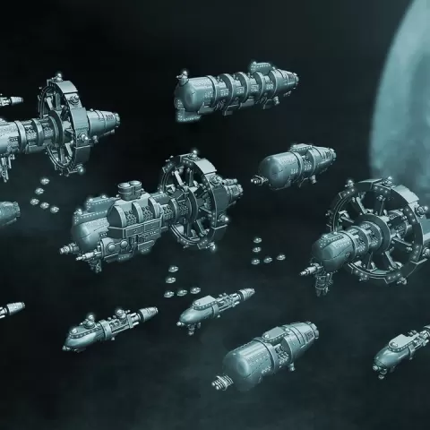 Lunar Coalition Space Fleet by Red Nebular