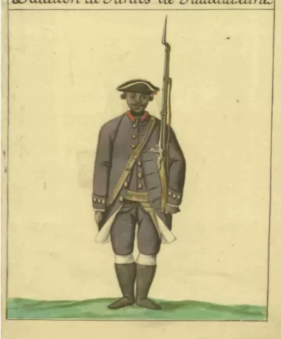 1/35 Militia Battalion of Free Browns of Guadalagara, circa 1772.