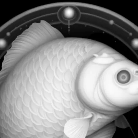 fish coin grayscale and stl files