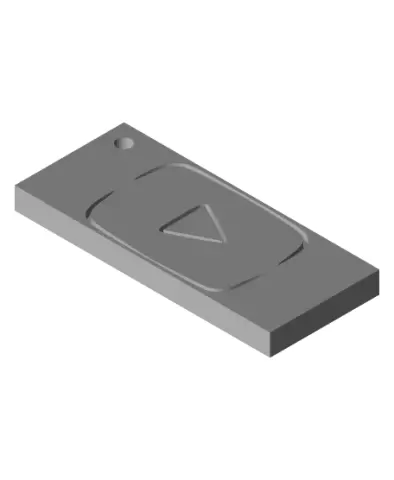 Youtube logo keychain