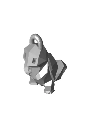 low poly Bulbasaur keychain.stl