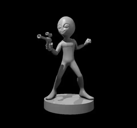 Grey Alien with Blasters