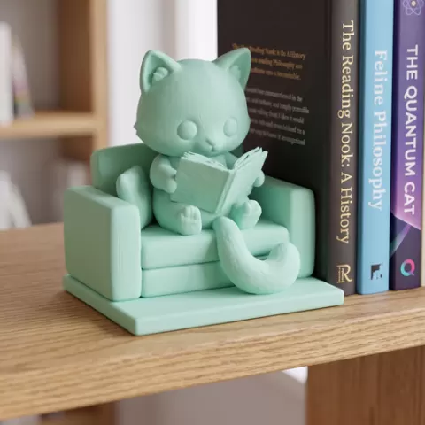 Kawaii Cat Book Nook 📚🐱