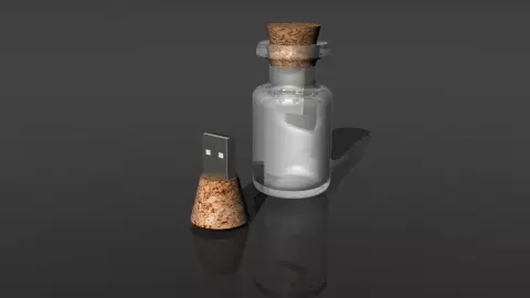 USB message in a bottle.stl