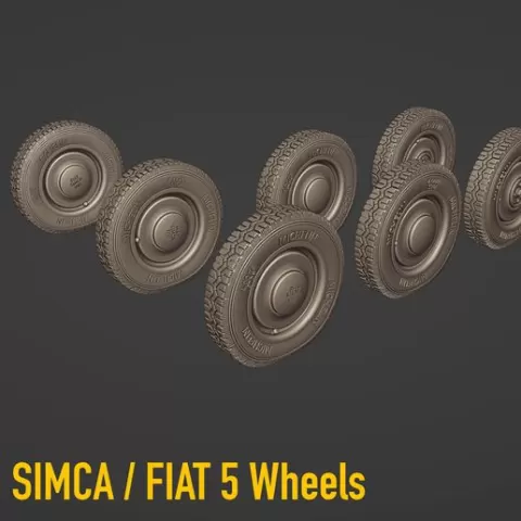 WHEELS - FIAT/SIMCA 5 - Pattern A -1/35