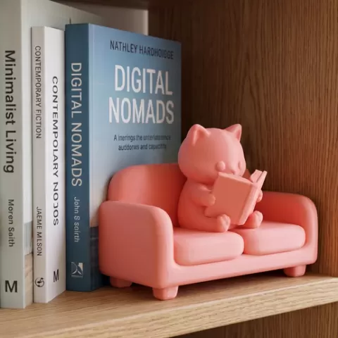 Chibi Kitten Reading Sofa 🐱📖