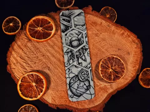 honeycomb astronaut bookmark