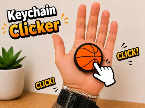 Basketball ball fidget clicker toy