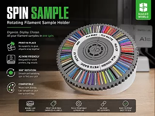 Spinning Filament Sample Swatch Display