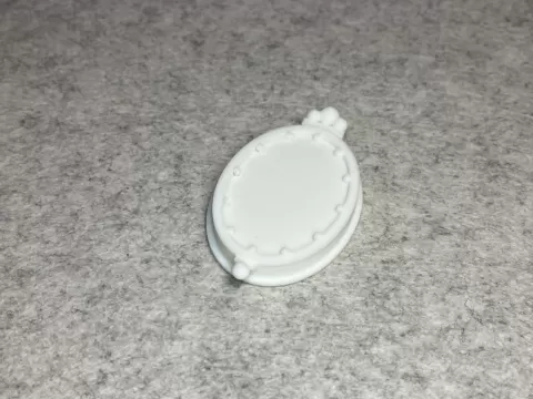 Dollhouse oval mirror miniature house