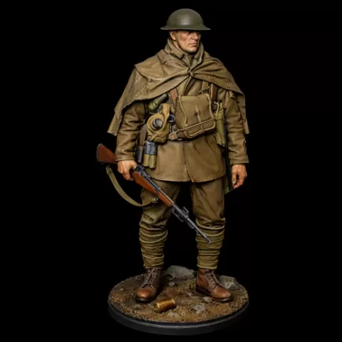 British WWI Soldier STL | World War I British Army Infantry | Historical Miniature