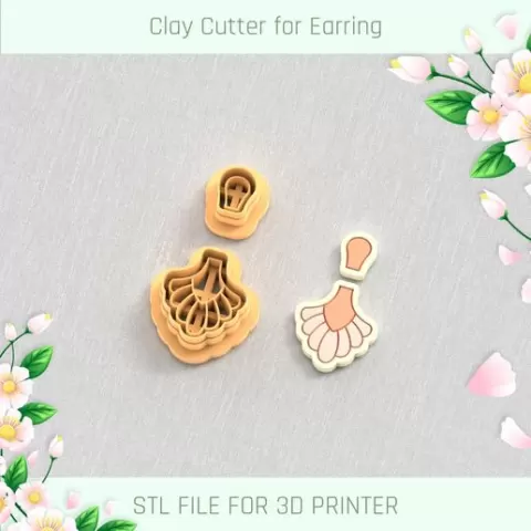 Flower Fan Combo Earrings B