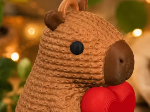capibara tejido con corazon