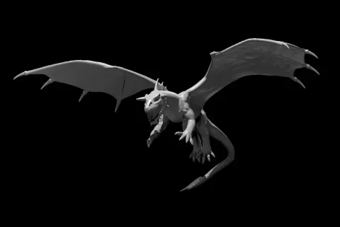Black Dragon Wyrmling Flying
