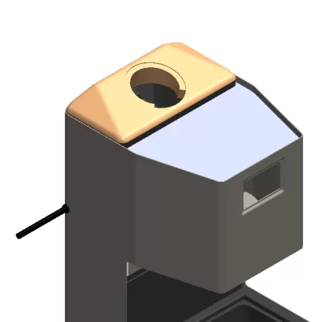 LILYGO T-RGB, 2.1 inch display housing for GaggiMate / funnel cover replacement (not tested)