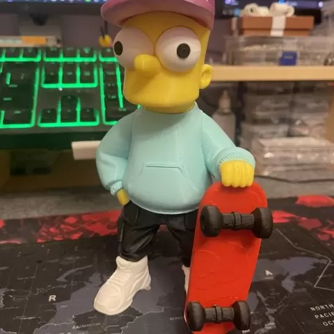 Bart Simpson with Skateboard - noAMS