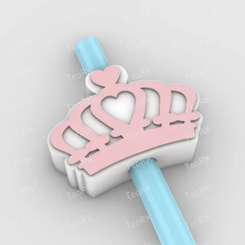Straw Topper Queen princess crown - TeoRk