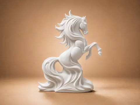 Rearing Stallion Sculpture - Horse Decor