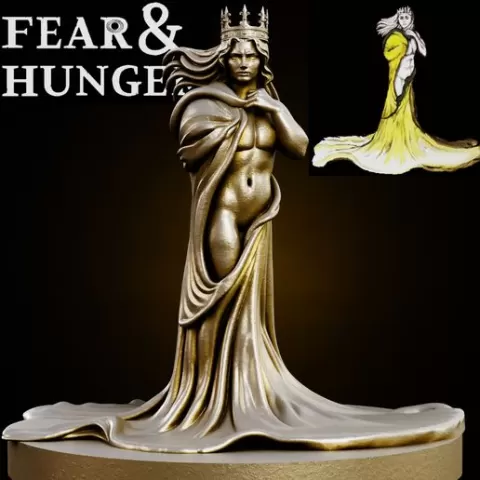 THE YELLOW KING Fear and Hunger tabletop D&D RPG miniature figurine – scale STL Fan Art