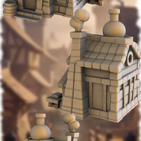 Fantasy building - Stone Town House