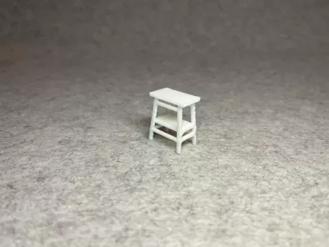 Dollhouse step stool miniature house