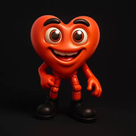 Cute Heart Character – Valentine’s Day Gift – Adorable Love Figurine for Home Decor, Desk, or Romantic Surprise