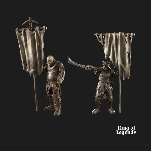 2x Morlok Banners | Dark City of Morlok | Ring of Legends by Davale Games ©