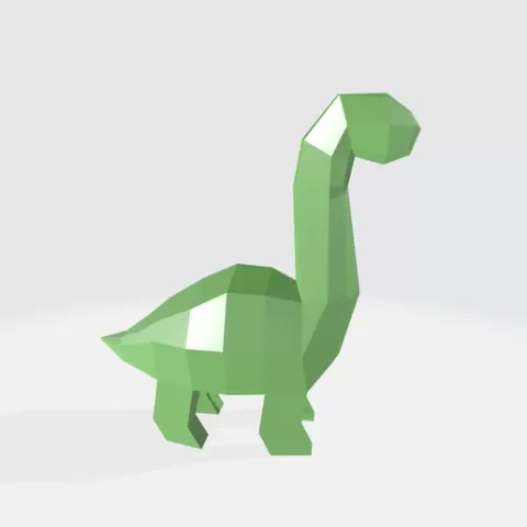 Brontosaurus low poly