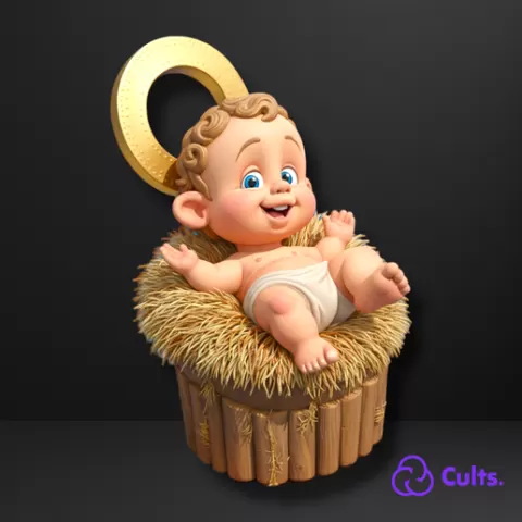 🌟👶 Kawaii Baby Jesus from the Nativity Scene ✨💫 | Premium Figure to Print, Paint and Collect 🎨🎄.